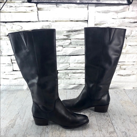 Sole Society Bria Tall Brown Leather Heeled Boot - Picture 5 of 8